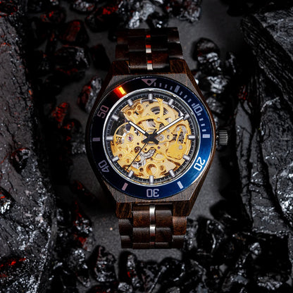 BOBO BIRD Men's Wooden Mechanical Luxury Wristwatch