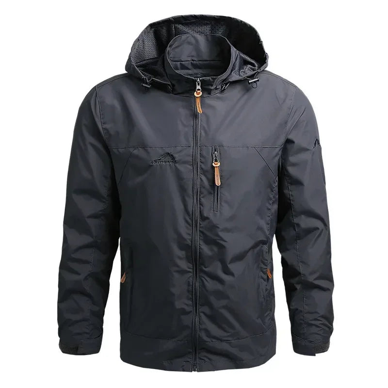 CHIROM SUPPLY Men's Casual Waterproof Hooded Windbreaker Jacket