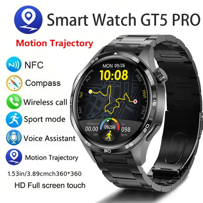 GT5 PRO Men's Smart Watch +AMOLED HD Screen+GPS