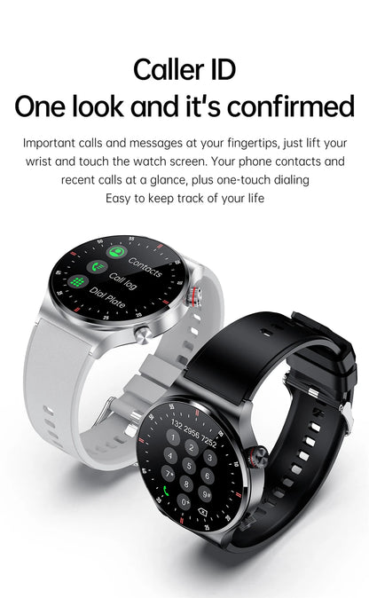 LIGE ECG+PPG Men's Waterproof Bluetooth Sport Smart Watch AMOLED NFC For Android & IOS