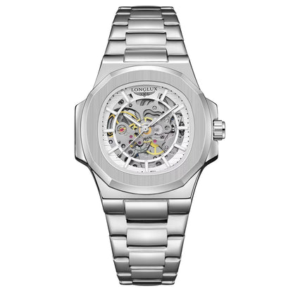 LONGLUX Men's Luxury Mechanical+Stainless Steel Wristwatch