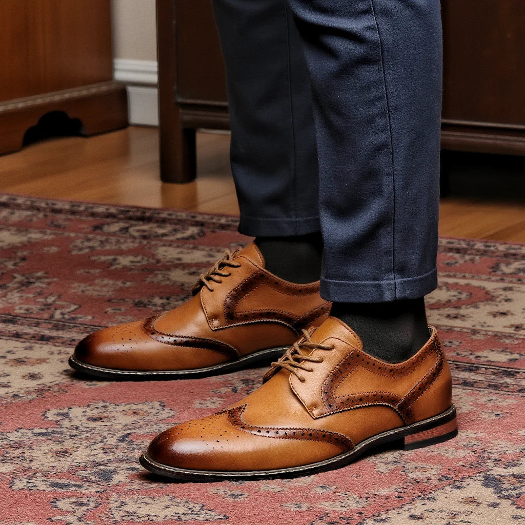 CHIROM SUPPLY Men's Brogue Dress Shoes