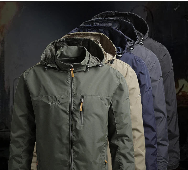 CHIROM SUPPLY Men's Casual Waterproof Hooded Windbreaker Jacket