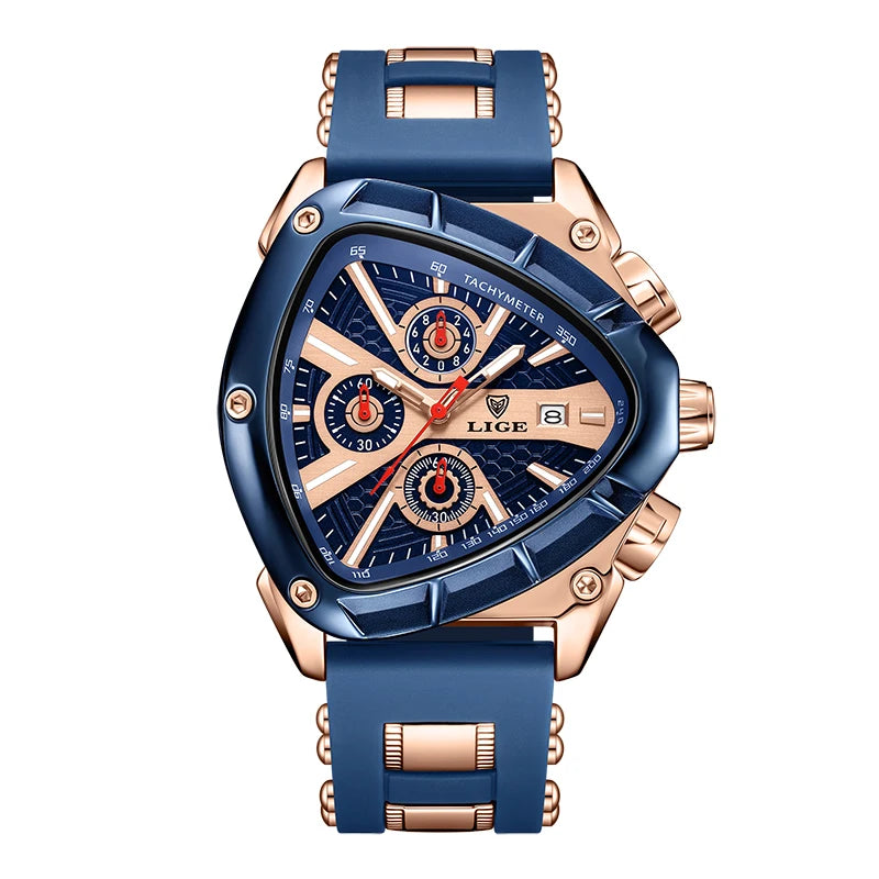 LIGE Original Luxury Men's Sport Quartz Waterproof Watch