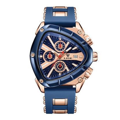 LIGE Original Luxury Men's Sport Quartz Waterproof Watch