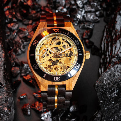 BOBO BIRD Men's Wooden Mechanical Luxury Wristwatch
