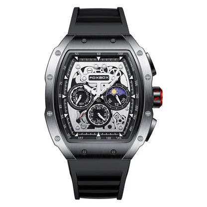 FOXBOX Men's Military Business Quartz Chronograph Wristwatch