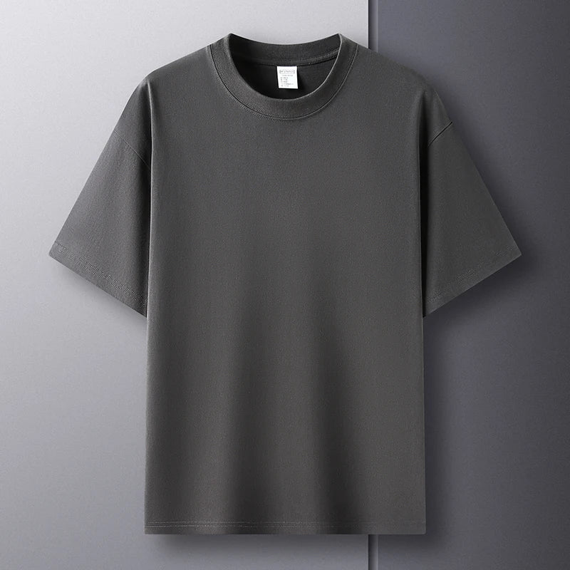 CHIROM SUPPLY Men's 100% Pure Cotton Short Sleeve Round Breathable T-shirt