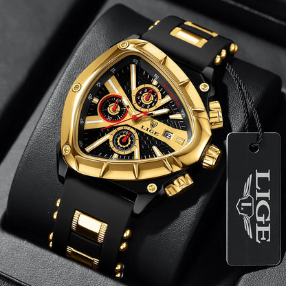 LIGE Original Luxury Men's Sport Quartz Waterproof Watch