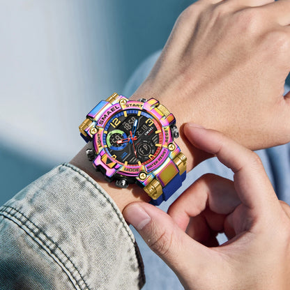 SMAEL 8110 Men's New Sports LED 50m Waterproof Digital Shockproof Electronic Wristwatch.