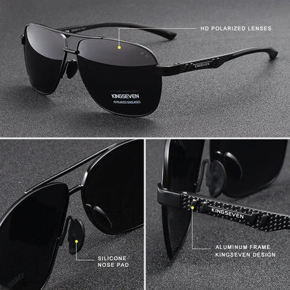 KINGSEVEN Polarized Aluminum Sunglasses Men UV400 HD Lens
