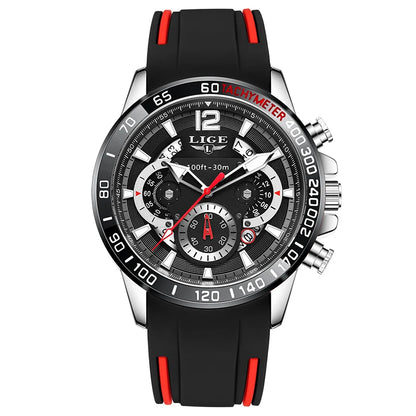 LIGE Luxury Fashion Quartz Men's Business Waterproof Luminous Sports Watch