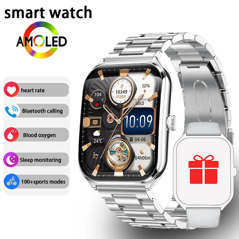 Ultra Thin 1.96" AMOLED 360 HD Men's Smartwatch