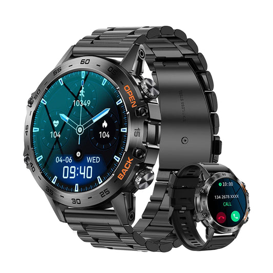 MEVADEN Men's Steel 1.39 Sports Waterproof Smart Watch with Call/Bluetooth+Fitness Tracker+IP67 For Android+IOS