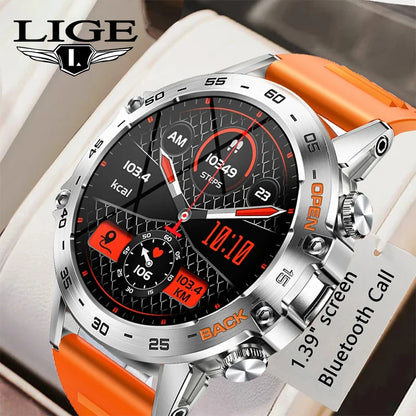 LIGE 1.39" Men's Outdoor Sport Smart Watch for Android + IOS Phone