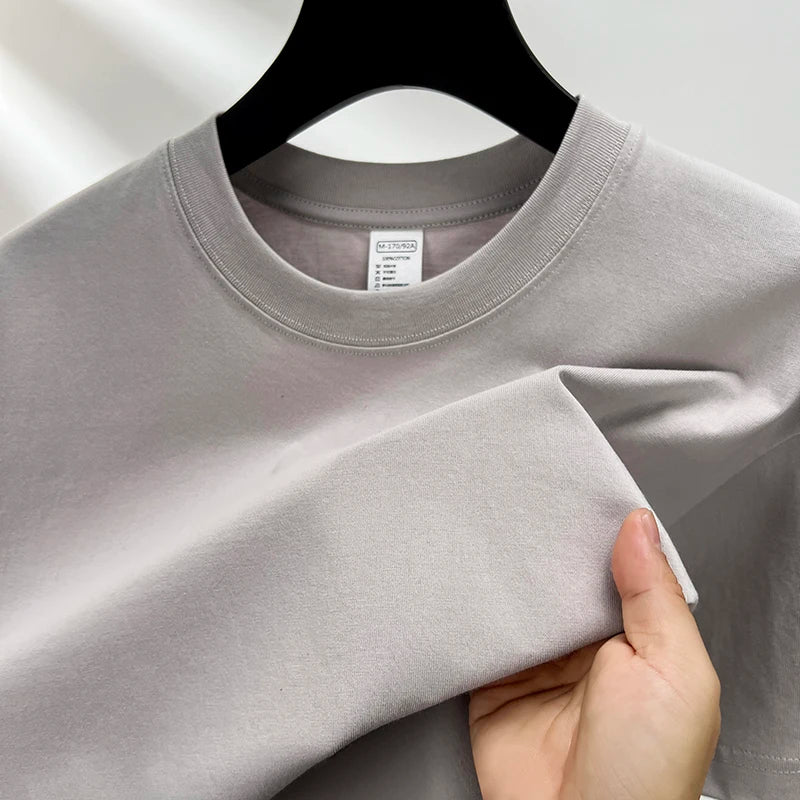 CHIROM SUPPLY Men's 100% Pure Cotton Short Sleeve Round Breathable T-shirt