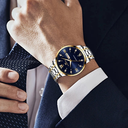 VA VA VOOM Men's Luxury Stainless Steel & Waterproof Wrist-Watch