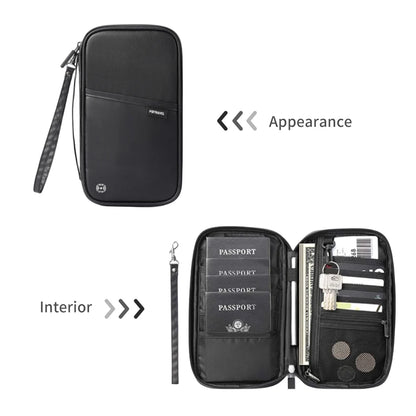 CHIROM SUPPLY Men's RFID Blocking Multi Functional Travel Document Passport and Wallet Case