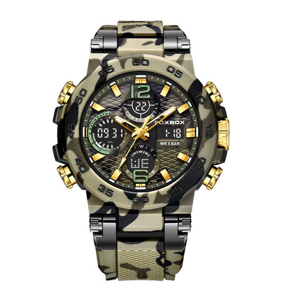 FOXBOX Men's Digital Military Sport Watch 50m Waterproof LED