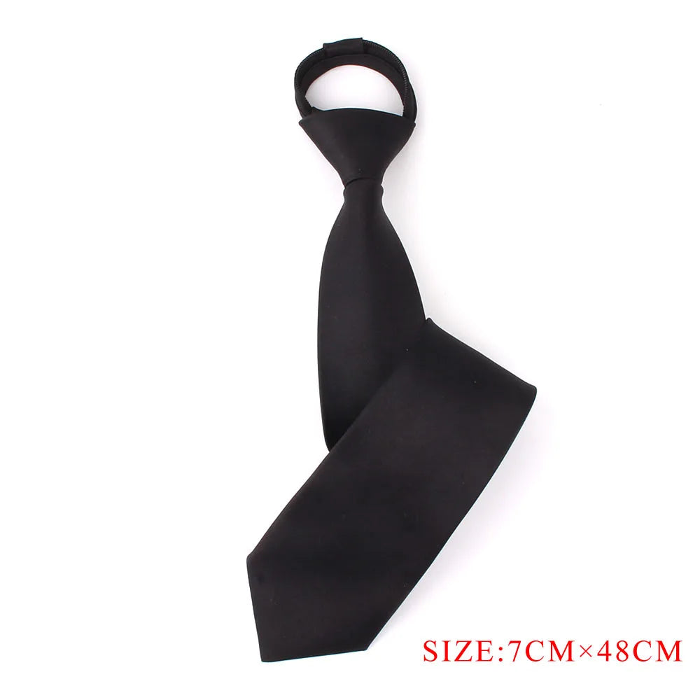 CHIROM SUPPLY Classic Solid Black Silk Ties for Men