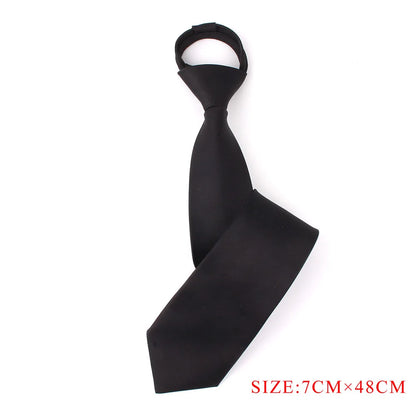CHIROM SUPPLY Classic Solid Black Silk Ties for Men