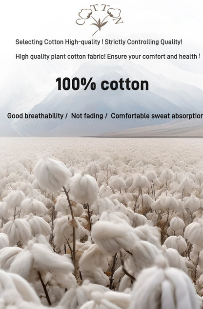 CHIROM SUPPLY Men's 100% Pure Cotton Short Sleeve Round Breathable T-shirt