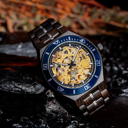 BOBO BIRD Men's Wooden Mechanical Luxury Wristwatch