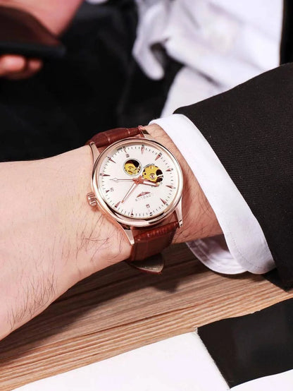 LONGLUX Elegant Men's Mechanical Wristwatch
