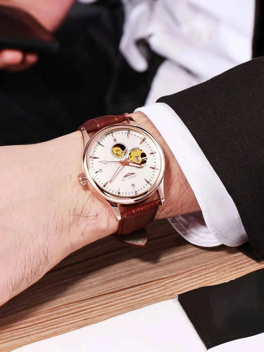 LONGLUX Elegant Men's Mechanical Wristwatch