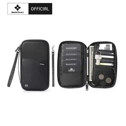 CHIROM SUPPLY Men's RFID Blocking Multi Functional Travel Document Passport and Wallet Case