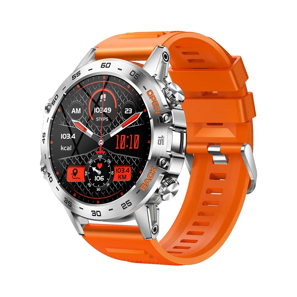 MEVADEN Men's Steel 1.39 Sports Waterproof Smart Watch with Call/Bluetooth+Fitness Tracker+IP67 For Android+IOS