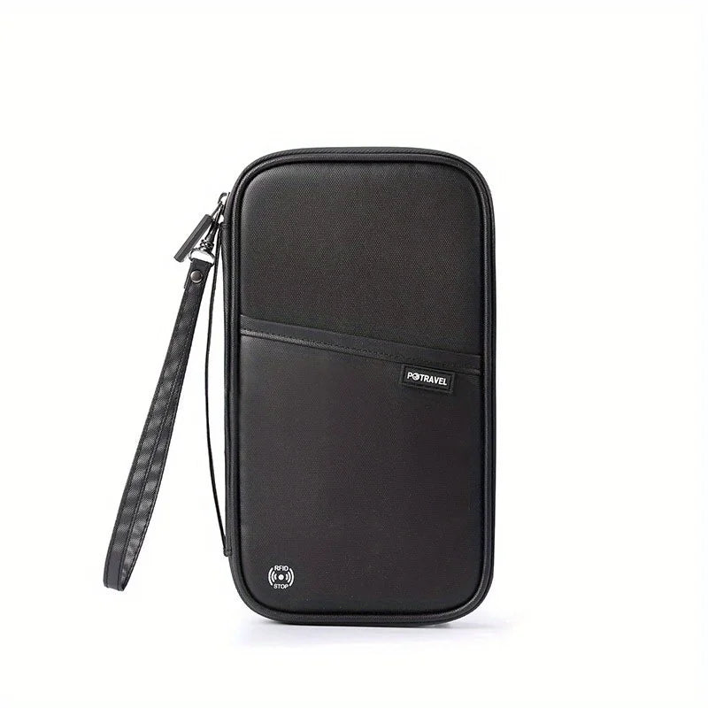 CHIROM SUPPLY Men's RFID Blocking Multi Functional Travel Document Passport and Wallet Case