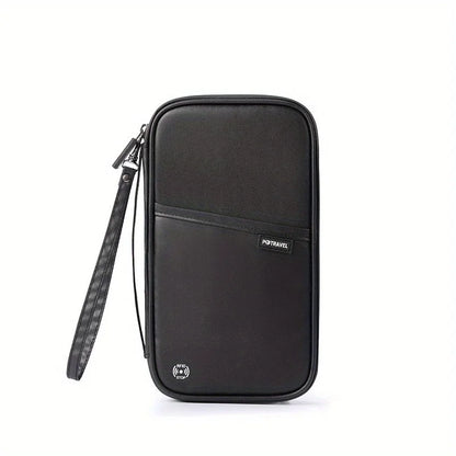 CHIROM SUPPLY Men's RFID Blocking Multi Functional Travel Document Passport and Wallet Case