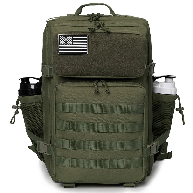 CHIROM SUPPLY Men's 50L Tactical Survival Backpack with Rucksack Bottle Holder.
