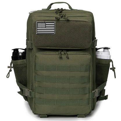 CHIROM SUPPLY Men's 50L Tactical Survival Backpack with Rucksack Bottle Holder.