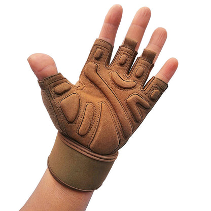 DiBear Men's Half Finger Bodybuilding/Weightlifting Dumbbell+Kettlebell Training Gloves