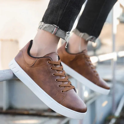 CHIROM SUPPLY Men's Classic Casual Leather Sneakers