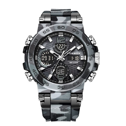 FOXBOX Men's Digital Military Sport Watch 50m Waterproof LED