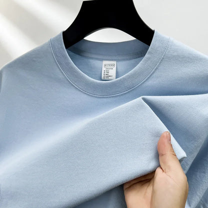 CHIROM SUPPLY Men's 100% Pure Cotton Short Sleeve Round Breathable T-shirt