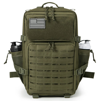 CHIROM SUPPLY Men's 50L Tactical Survival Backpack with Rucksack Bottle Holder.