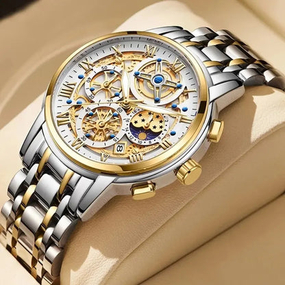 LIGE Men's Military Hollow Sports Watch Waterproof with Chronograph