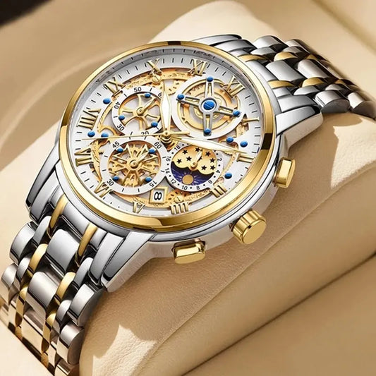 LIGE Men's Military Hollow Sports Watch Waterproof with Chronograph