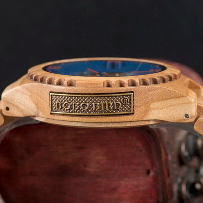 BOBO BIRD Men's Wooden Mechanical Luxury Wristwatch