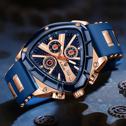 LIGE Original Luxury Men's Sport Quartz Waterproof Watch