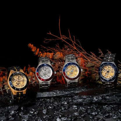 BOBO BIRD Men's Wooden Mechanical Luxury Wristwatch